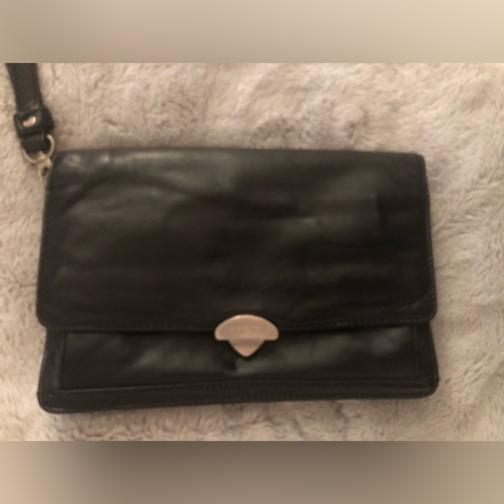 Tumi Black Leather Clutch